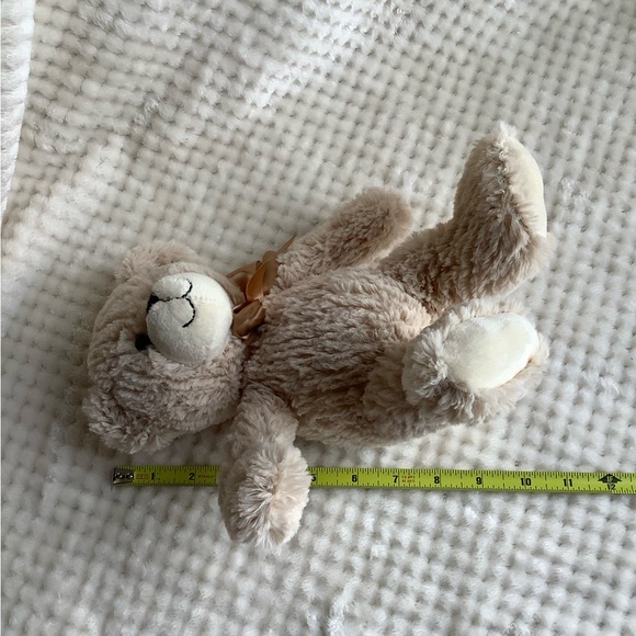 GANZ Ripley Beige Plush Bear H14710 Stuffed Animal Toy w Tan Bow - Picture 12 of 14